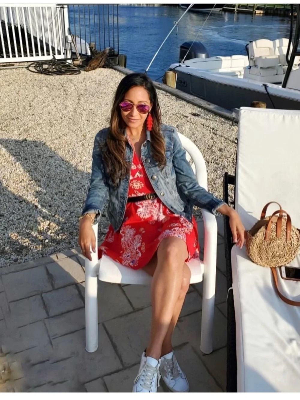 Free People Hawaiian Red Floral Midi Dress